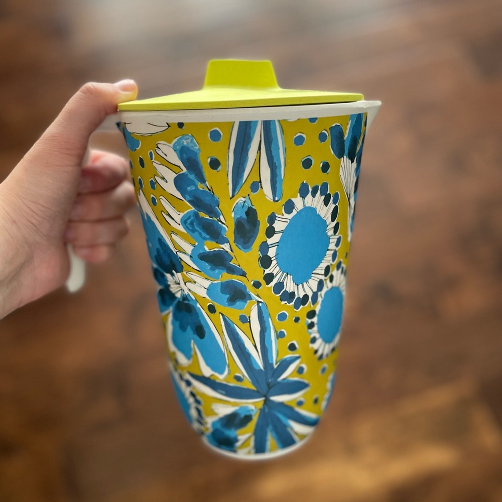 Anthropologie Vera Periwinkle Bamboo Melamine Pitcher